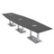 Skutchi Designs 45 in W, 165.75 in L, 29 in H, Engineered Wood Top, Grey HAR-HEX.IR-46x168-DOU-ELEC-ASIANNIGHT - alternate 1
